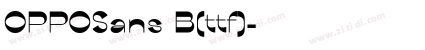 OPPOSans B(ttf)字体转换